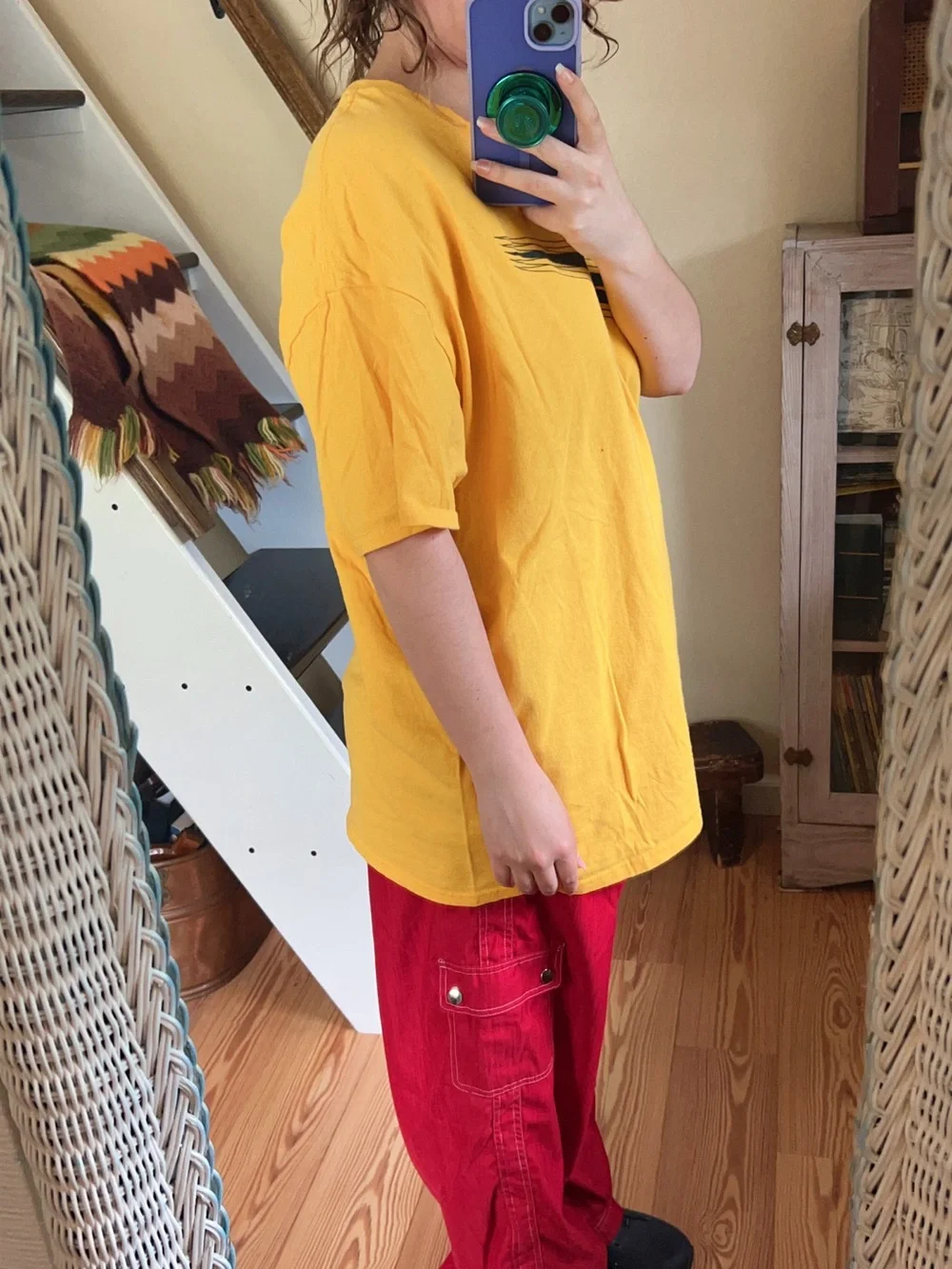 Nike Swoosh Oversized Tee Shirt Yellow Black Baggy Unisex Sporty Streetwear XL